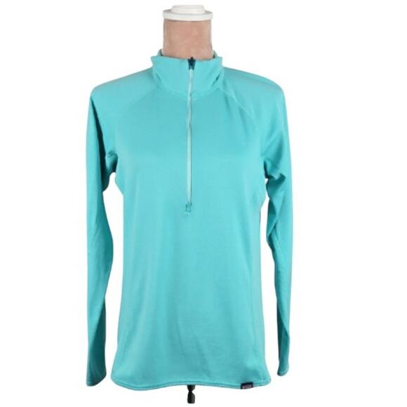 Patagonia Tops - Patagonia Women's Capilene Midweight Zip-Neck Pullover Baselayer Blue Sz Medium